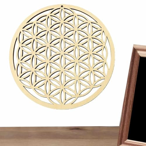 Raypontia Flor De La Vida para Pared - 30Cm Flor De La Vida Pared, Adhesivo DePared De Madera con Flors Vida, Flors De La Vida Madera, Decoración DePared, Decoración DeGeometría Sagrada