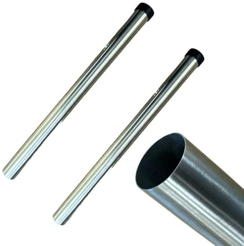 Niceminiwall Lot de 2 tubes d'extension de rechange en acier inoxydable compatibles avec les pièces d'aspirateur Karcher NT 25/1 - Tubes d'aspiration en métal de 32 mm de diamètre pour série NT DN40