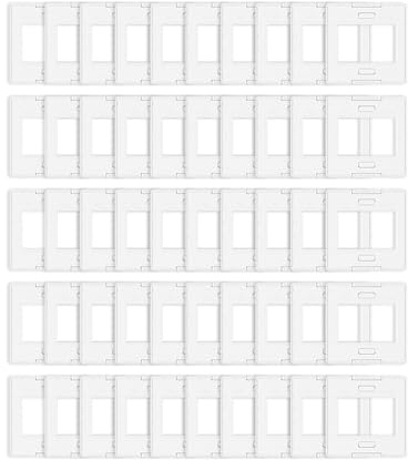 JJC 35mm Film Slide Mounts, 5cm x 5cm Format Negative Mount Holder, 50pcs | ABS Plastic Glassless Slide Mounts, Snap-Close Design, Precision Alignment Holes, 24x36mm Compatible, for Film Scanners