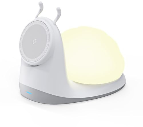 Correa 15W Wireless Magnetic Charger Table Desk Phone Holder 15W Fast Charging Snail Night Light