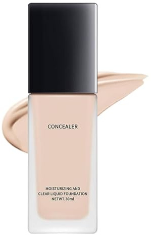 Korean Foundation, Full Coverage Foundation, Moisturising Skin, Wasserdicht, Hitze- und Schweißbeständig, Leichtes Gesichts-Make-up, Feuchtigkeitsversorgung (Helle Farbe)
