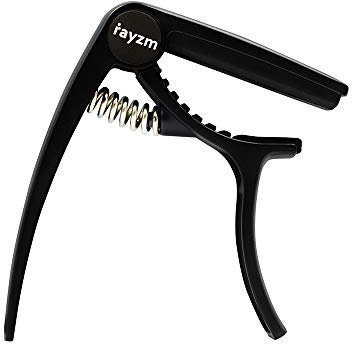 Rayzm Ukulele Kapodaster Capodaster Kapo Capo, Zink-Legierung Capotasto für Sopran/Konzert/Tenor Ukulelen, Einhand-Trigger Style, Starke Feder für kein Surren
