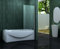 impex-bad_de Duschtrennwand ESTA 75 x 160 (Badewanne) - Chrome, Gehärtetes Glas, Modern