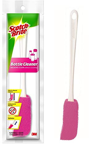 Scotch-Brite Plastic Bottle Cleaner Brush For Tumblers, Baby Bottles, Jars, and More | Non-Scratch Deep Cleaning