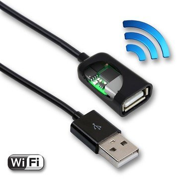 AirDrive Forensisches Keyloggerkabel Pro - Hardwarekeylogger in USB-Verlängerungskabel mit WiFi und 16MB Speicher
