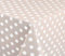 Wachstuch Tischdecke Abwaschbar Eckig 140 x 240 cm Punkte Beige Grau