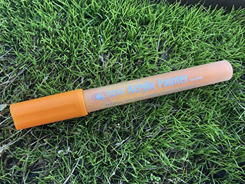 STA Acrylstifte Einzeln Orange Marker 24 Farben, permanent wasserfest, Filzstift Folienstift Acrylic Painter für Holz DIY-Handwerk Glas Metall Stein Keramik Papier Stoff Geschenk Leinwand Garten