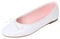Feversole Women's Macaroon Colorful Memory Foam Cushion Ballet Flat Pumps Patent White UK Size 6