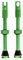 Peaty's X Chris King MK2 Tubeless Ventil Presta - Integrierter Speichenschlüssel & Ventilkernentfernungskappen, Mountainbike, Rennrad Fahrrad Reifen, Kompatibel einfügen, 7075 Aluminium - 60mm Smaragd