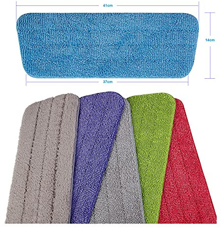 Clean O Clean 6 Pcs Microfiber Replacement Mop Cleaning Pads Fit for All Spray Mops- Washable Mops