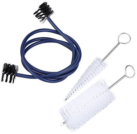 Trompete Reinigung Pflege Kit Trompete Reinigungsset Mundstück Bürste Ventil Pinsel Flexible Bürste Blechblaeser Instrument Reinigungswerkzeug Instrument Pflege Zubehör, 3 Stück