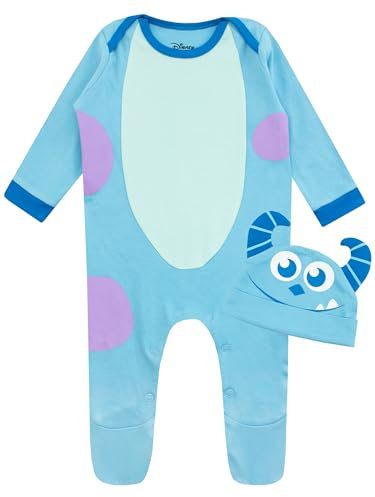 Disney Monster Ag Onesie Mit Hut | Monsters Ag Baby Kleidung | Sulley Schlafanzug Baby Blau 56-68