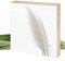 Wunderpixel® Holzbild Fotografie Pampasgras - weiß - 15x15x2cm zum Hinstellen/Aufhängen, echter Fotodruck auf Holz - Wand-Bild Aufsteller zur Dekoration/Geschenk-Idee