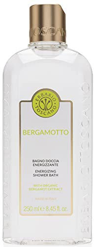 Erbario Toscano, Bagno Doccia Vegan Energizzante, Bergamotto, 250ml - Con Estratto di Bergamotto BIO, Dona Vitalità ed Elasticità alla Pelle.