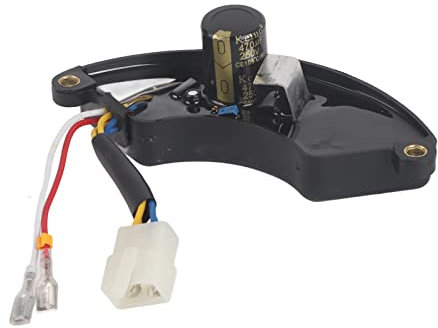 Regulador de voltaje AVR, regulador de voltaje de estilo universal Regulador de voltaje automático para generador diesel de gasolina de 5‑6.5KW 1PH 220V Estilo de media luna