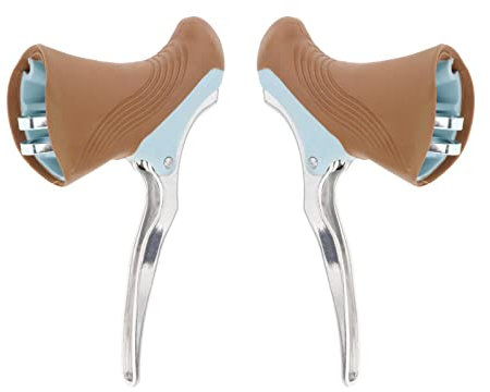 Drop Bar Leve Freno per Bici Da Corsa Bicicletta Sinistra Destra Marrone