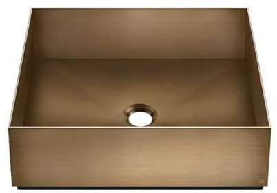 Gessi 316, Aufsatzbecken Edelstahl 400x400mm, 54605, Farbe: Warm Bronze gebürstet PVD