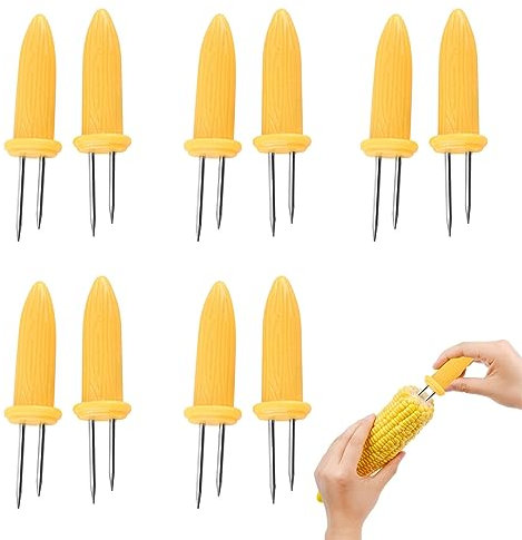 Maiskolben Halter, 10 StüCk Maiskolben SpießE, Edelstahl Maiskolben SpießE, SchaschlikspießE Food Fruit Forks, Maishalter Maiskolben Nadel FüR Bbq, Zuhause, Kochen, Grillen