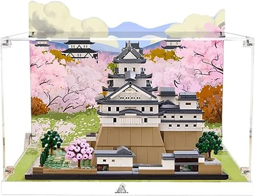 Acryl Schaukasten Vitrine Kompatibel Mit Lego 21060 Architecture Burg Himeji, Vitrine Schaukasten Staubdicht Showcase Display Case für Lego 21060 (Ohne Modell Kit) (Stil D)