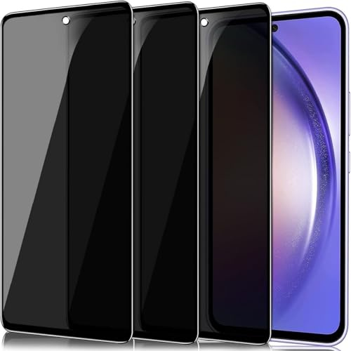 DYNASCO 3 Stück Sichtschutz Schutzfolie für Samsung Galaxy A21S, 9H Härte Privacy Anti-Spähen Panzer Schutz Glas Displayschutzfolie Samsung Galaxy A21S, Fingerabdruck-ID Nicht Unterstütze, Kratzfest
