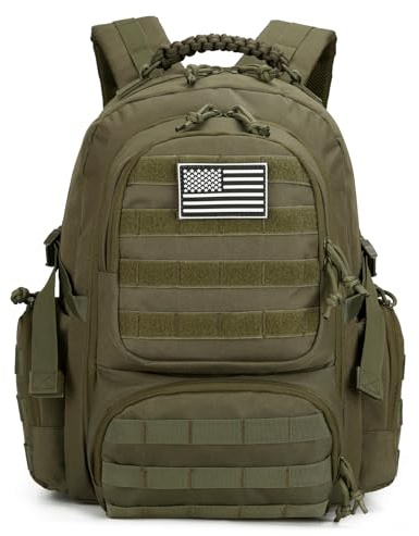 30L Military Tactical Backpack for Men 3 day Assault Pack Molle Backpack Tactical Hiking Rucksack (Army Green)