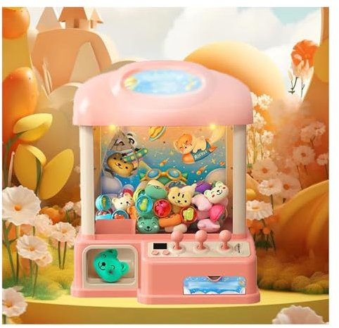 HAZARA Mini Machine A Pince Exercer La Coordination œIl-Main , Candy Grabber Adaptable à Diverses Occasions , Distributeur Bonbons Convient Aux Centres Commerciaux,Pink