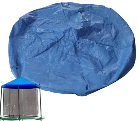 Funda Protectora para Cama elástica, Cubierta Plegable Anti-UV, Cubierta de protección Azul Que Ahorra Espacio, Sombra de Cama elástica fácil de Usar para Parques Infantiles
