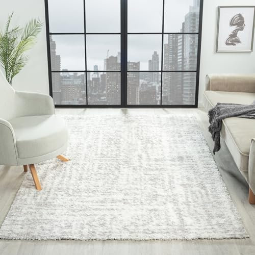 VIMODA Hochflor Langflor Teppich Modern Wohnzimmer Schlafzimmer Ultra Weich Muster, Farbe:Patch-1, Maße:200x290 cm