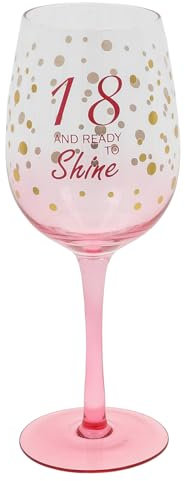 Shudehill Giftware Gold Speckle Birthday Special Age Colourful Wine Glass - 18th, 21st, 30th, 40th, 50th, 60th, 70th Birthday Gift (18)