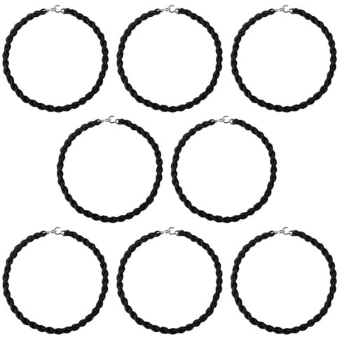 8pz Cinghie Elastiche per Stivali, Cinghie per Stivali Giarrettiere per Camicette con Ganci in Metallo per Uomo Donna Blu Navy Esercito Aeronautica Militare (Nero)