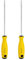 sourcing map 2pcs SL5 Flat Head Screwdriver 9.8 Magnetic Slotted Screwdrivers 5.9 CR-V with Ergonomic Handle for DIY Repairing, Yellow