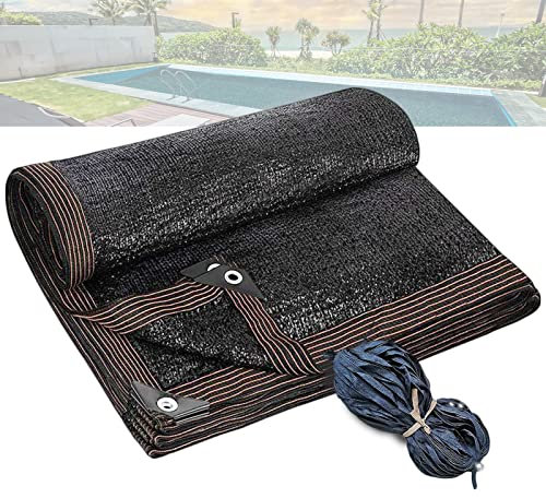 Cubierta de malla fina rectangular con cuerda para piscinas enterradas, cubierta de seguridad para albercas enterradas, 4 m x 4 m