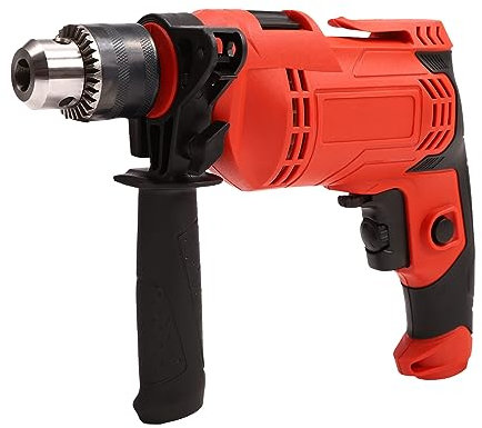 Taladro de impacto eléctrico 2 en 1, 650 W, taladro percutor, taladro de impacto con segundo mango, máx. taladro-Ø hormigón 20 mm, acero 13 mm, madera 40 mm, 0-3000 rev/min
