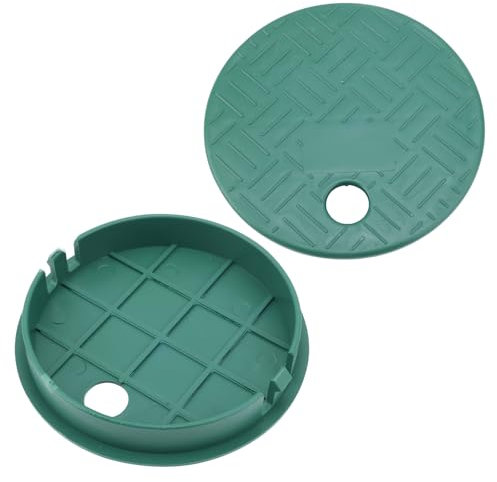 XIHIRCD 2 Pcs Sprinkler Valve Covers, Valve Box Cover Lid For Sprinkler Irrigation System Round Valve Covers Irrigation Valve Box Cover Accessories for Garden Outdoor Lawn Yard Sprinkler