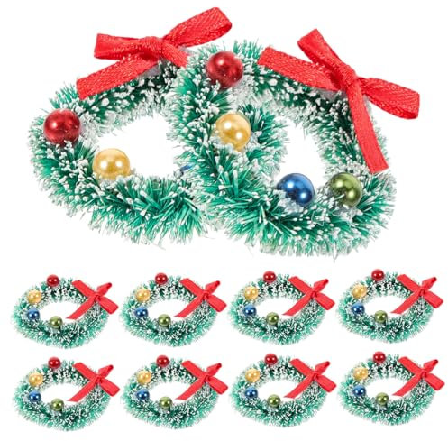 Cabilock 10piezas Guirnaldas Navideñas para Puerta De Entrada Decoración De Navideña Colgante para Decoraciones De Escena De Festival De Navidad