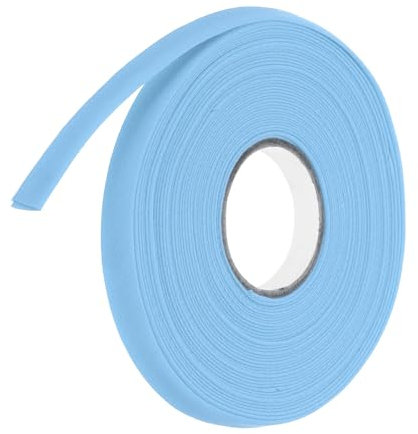 QUARKZMAN 2/5 Zoll Schrägband Nahtband Doppelfalz abschüssigband Polyester Kontinuierliches Bulk Nähen Zubehör Einfassband zum Nähen, DIY, Säumen, Quilten, Handwerk (Hellblau 10 Yards)