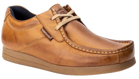Base London Mens Event Waxy Leather Shoes (6 UK) (Suede/Tan)