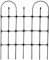 F Fityle 90x120cm Garden Trellis for Climbing Plants, Black Metal Rose Support