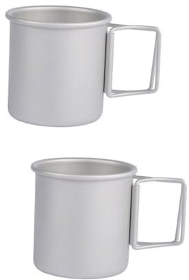 BESTonZON 2 Pièces Tasse portative pliant de plein air pliable tasse de ballon d'eau de camping de camping pique- de boisson de voyage alliage d'aluminium