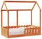Eleganz Kinderbett Hausbett 70x140 cm aus Kieferholz | Natürliches und langlebiges Design | Perfekt für Kinderzimmer und kleine Räume | Sicherer und Stabiler Schlafplatz für Kinder
