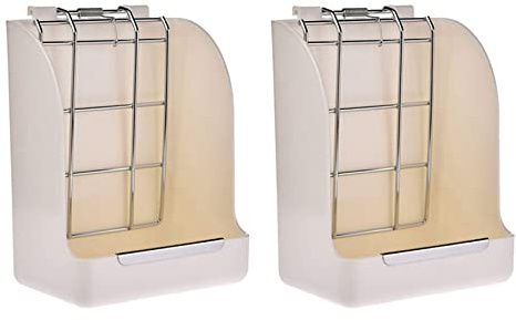 Uikdjgu 2X Grass Frame Hay Feeder Manger Rack for Guinea Fixed Flip-Up Holder Grass Basket Small Pet