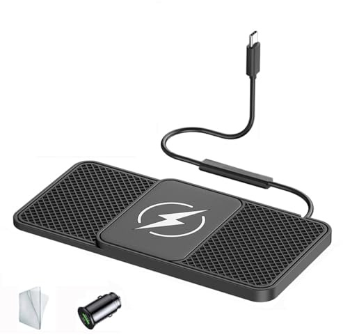 birnn Kabelloses Auto Ladepad 20W Schnellladen für Ford Bronco Expedition Ranger Maverick Fusion F150, Type-C/USB, rutschfest Wireless Charger Auto Ladepad, Induktive Ladestation fürs Auto