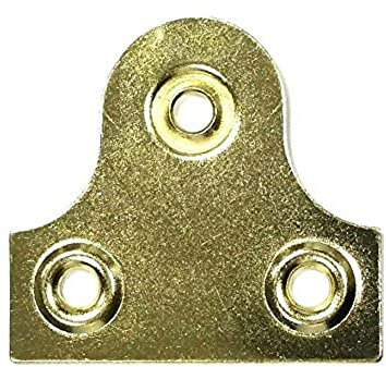 Merriway BH05295 (4 Pcs) Glass Mirror Picture Hanging Plate Round Brass Plated 50mm - Pack of 4 Pieces
