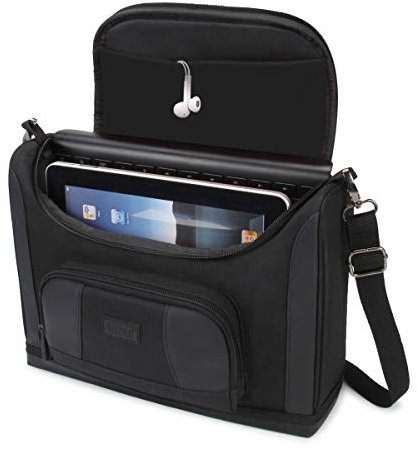 USA Gear - Bolsa para Tablet Compatible con iPad Pro de 11 Pulgadas, iPad Air de 10,9 Pulgadas, iPad de 10,2 Pulgadas, Bolsa de Mensajero Compacta con Exterior Duradero, Interior Suave y Ajustable
