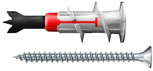 fischer - DuoBlade senza viti | Tasselli per cartongesso autofilettanti per appendere quadri senza foratura | Supporto TV, Orologi | Applicazione facile con cacciavite a punta PZ 2 | (20 pz.)