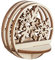 Rayher Holz Steckteil Schneeflocke, 5,5cm ø, natur, Set 5teilig, Holzbausatz gelasert, FSC Mix Credit, Weihnachtsdekoration, 62881505