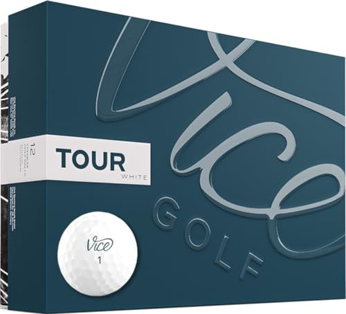 Vice Golf Tour White 2020 | 12 Golfbälle | Eigenschaften: exzellenter Kurzspiel-Spin, gerade Flugbahn, weiches Gefühl | Profil: für lässige Golfer
