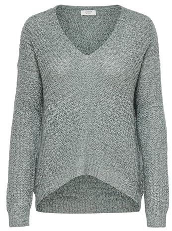 JDY Pull Megan L/S KNT Noos Tricot, Couleur : Noir, L Femme