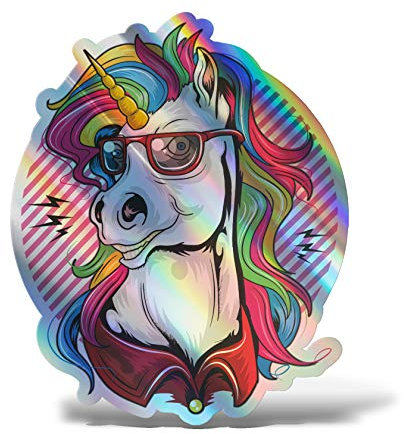 ERREINGE Aufkleber, Hologramm, geprägt, 35 cm, 2 Stück