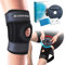 Always Ready, Kniebandage mit integrierter Wärme- und Kältetherapie, Offene Patella-Orthese-Stabilisatoren für Knieschmerzen, Meniskusrisse, Bänderverletzungen (Black & Grey)